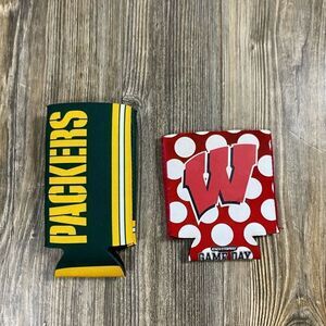 Vintage Wisconsin Badgers / Green Bay packers Coozie/Koozie NCAA NFL